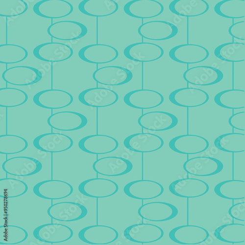 50s Mid Century Modern Seamless Pattern
