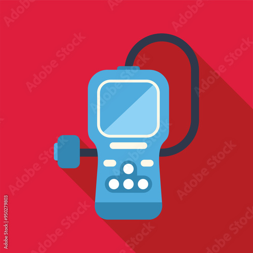 Digital glucometer with display showing blood glucose level