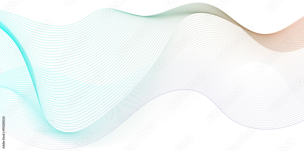 Fototapeta premium Vector white and blue digital wave modern carve blend stripe line flowing technology white line glowing element moving creative concept science technology crate for thin texture vector background.