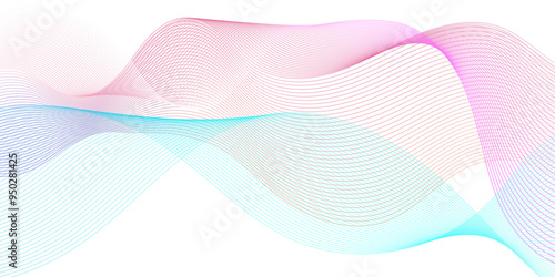 Vector white and blue digital wave modern carve blend stripe line flowing technology white line glowing element moving creative concept science technology crate for thin texture vector background.