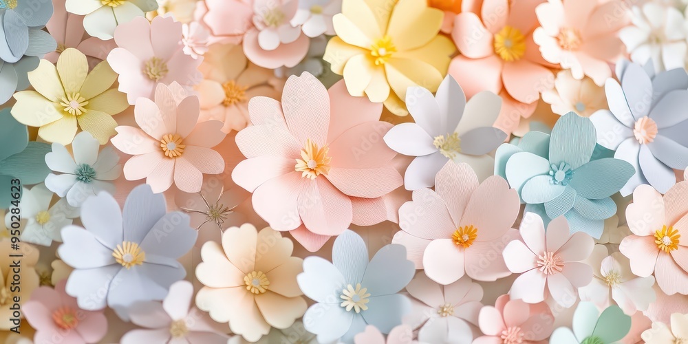 It's a bunch of colorful paper flowers. It's a bunch of colorful paper flowers.