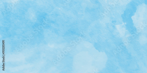 Horizontal abstract blue watercolor lines, waves, texture,Blue watercolor background for textures background,Blue background. The summer sky is colorful clearing day and beautiful,