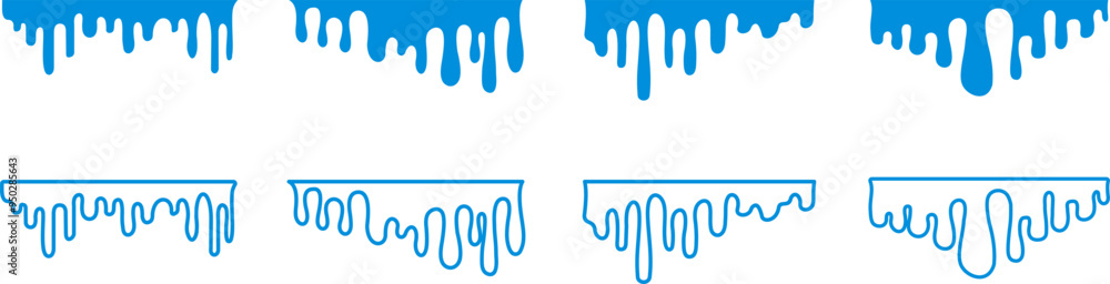 Paint dripping. Sky dripping ink. Dripping liquid. Current paint, stains. Flowing liquid on transparent background. Vector Paint dripping. Sky dripping ink. Dripping liquid. Current paint, stains. Flowing liquid on transparent background. Vector