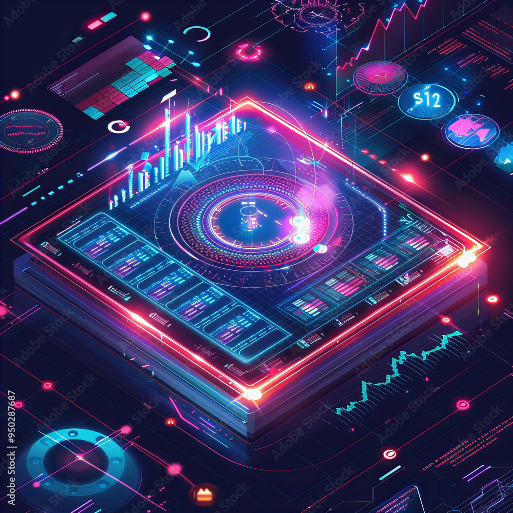 Holographic Charts and Statistics of the Stock Market - Generativ AI Holographic Charts and Statistics of the Stock Market - Generativ AI