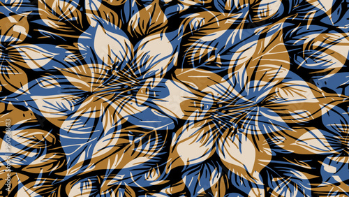 Botanical background. Abstract plant shapes. Minimalist illustration for printing on wall decorations.