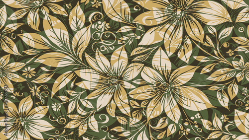 Botanical background. Abstract plant shapes. Minimalist illustration for printing on wall decorations.