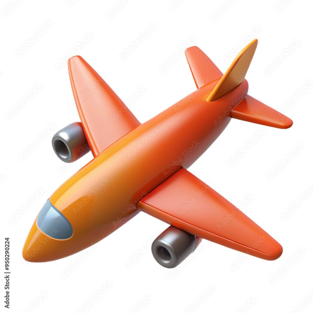 airplane isolated 3d cartoon style illustration airplane isolated 3d cartoon style illustration