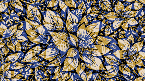 Botanical background. Abstract plant shapes. Minimalist illustration for printing on wall decorations.