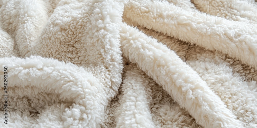A soft, fluffy white blanket. A soft, fluffy white blanket.