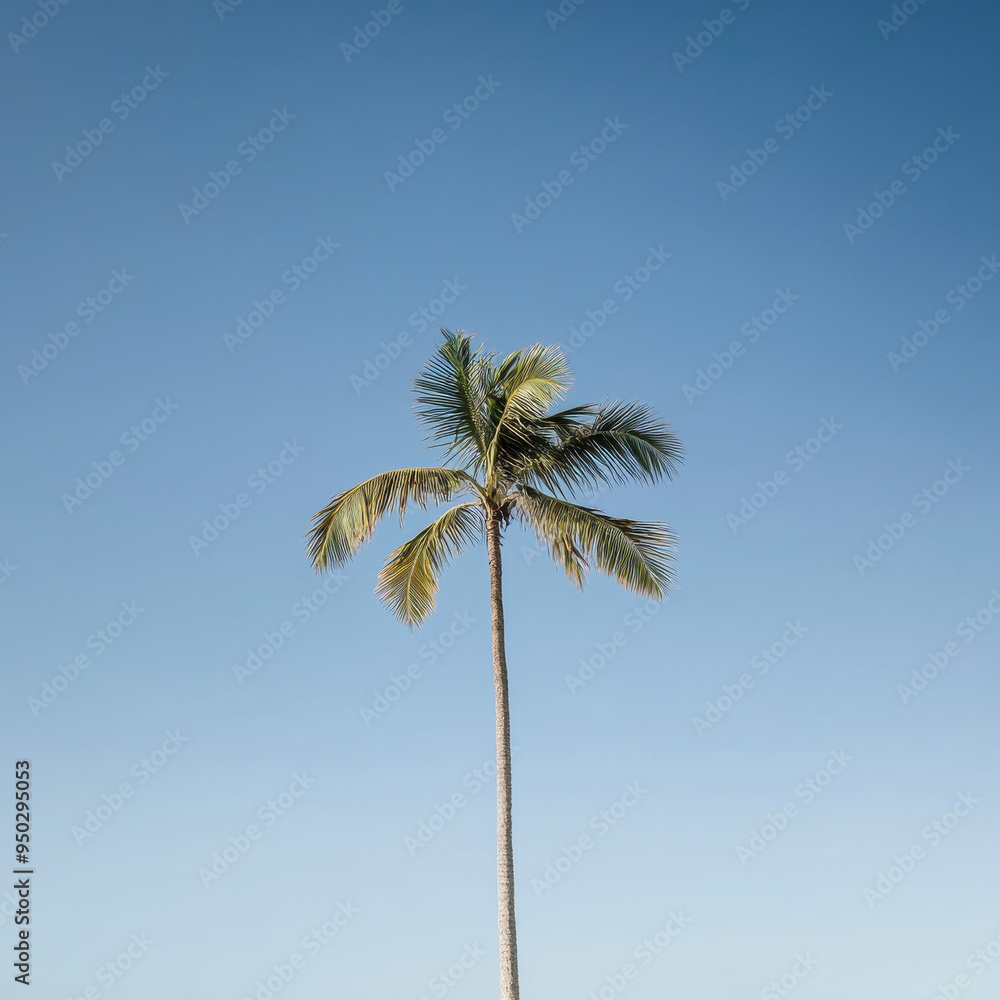 Summer sand beach with coconut palm tree on a clear day. Summer sand beach with coconut palm tree on a clear day.