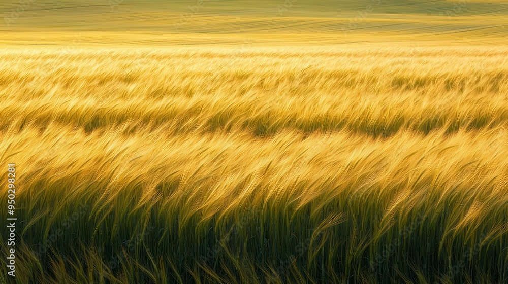 Golden wheat field swaying gently in the breeze Golden wheat field swaying gently in the breeze
