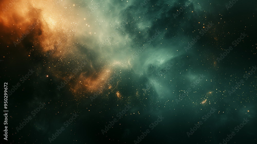 Naklejka premium Epic background with stars and energy waves.