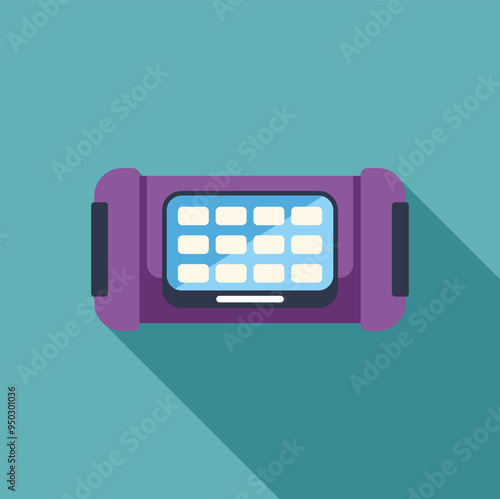 Futuristic wristwatch with a large touchscreen displaying a calendar interface, suggesting advanced wearable technology
