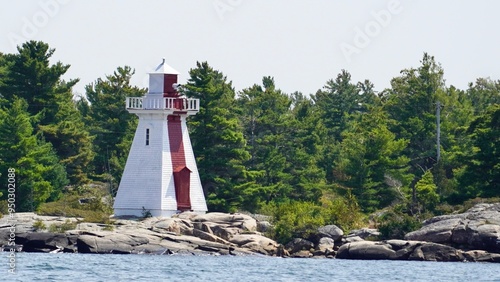 Byng Inlet Front Range Lighthouse, Georgian Bay, Ontario Canada photo