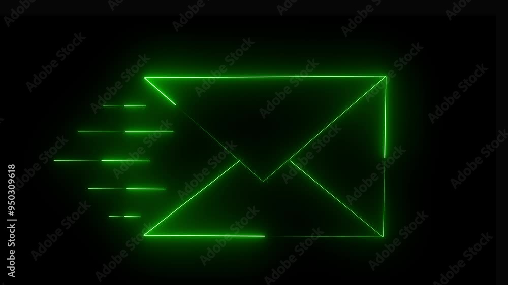 green color glowing neon line massage icon animation, black background.
green color glowing neon line massage icon animation, black background.