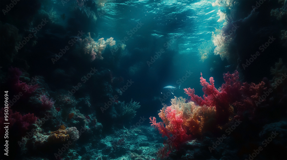 Naklejka premium Underwater Coral Wonderland