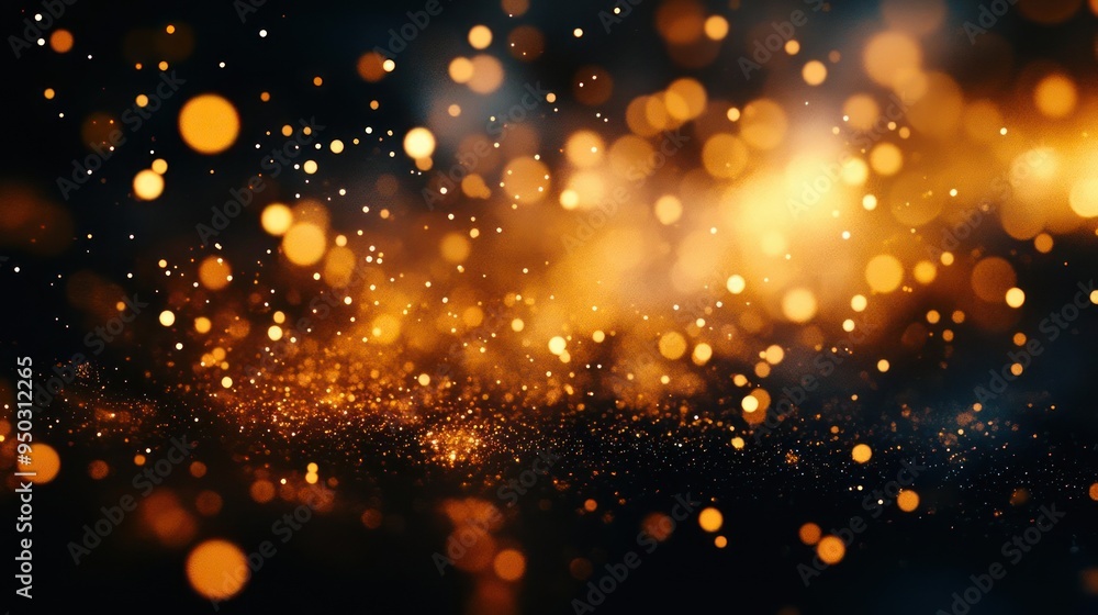 Fototapeta premium captures a dynamic scene filled with bright dots, emitting an aura of energy and excitement.