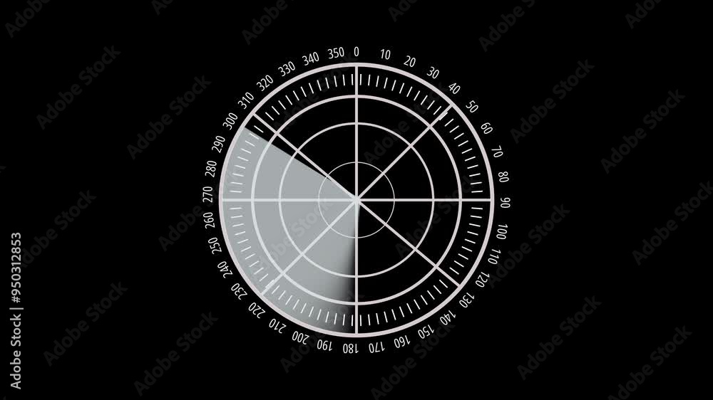 Simple Radar Scanning with Black background. white color radar icon. Simple Radar Scanning with Black background. white color radar icon.
