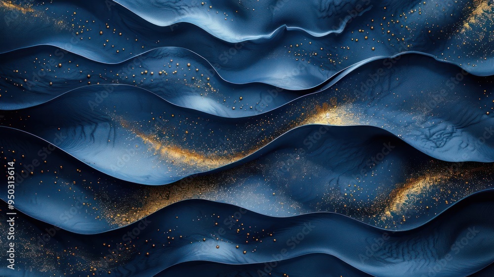A mesmerizing abstract design that combines a wave-like pattern with shimmering stars and nebula-lik A mesmerizing abstract design that combines a wave-like pattern with shimmering stars and nebula-lik