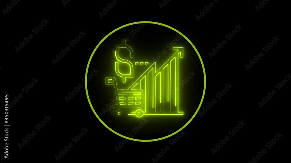 Animated graphic of rising dollar with flaming saber effect Animated graphic of rising dollar with flaming saber effect