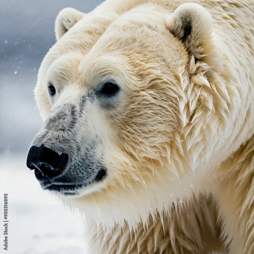 Close-Up of a Polar Bear in Snowy Arctic
Close-Up of a Polar Bear in Snowy Arctic