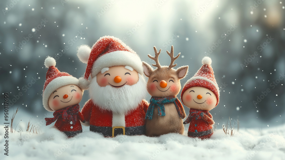 Christmas background with Santa Christmas background with Santa