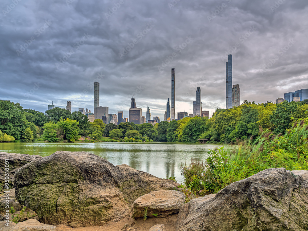 Central Park, New York City at the lake Central Park, New York City at the lake