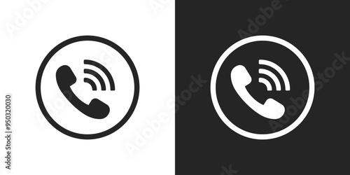 Call phone ring sign icon vector design