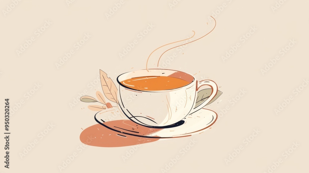 Obraz premium cup of coffee with steam 