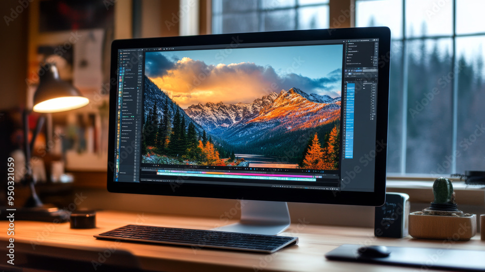 Photo editing software showing adjustment layers on a workspace Photo editing software showing adjustment layers on a workspace
