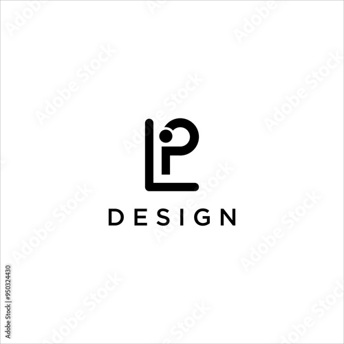 modern initial LIP logo LIP design vector template