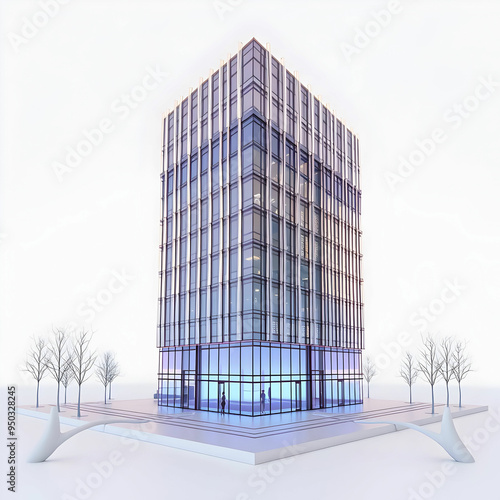 3d rendering of abstract building
