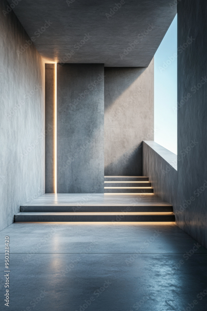 Obraz premium Modern Mediterranean village details with clean lines and neutral colors. Luxury Real Estate development concept image.