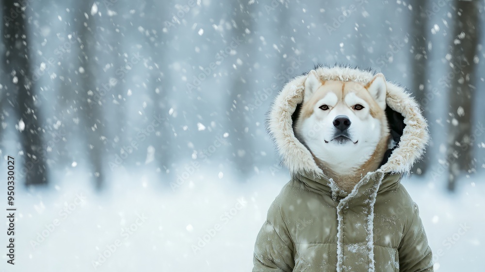 Siberian Husky in Winter Wonderland Siberian Husky in Winter Wonderland