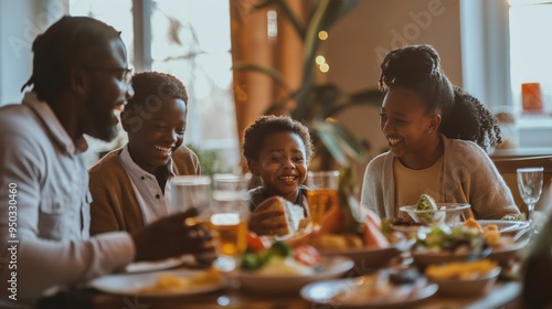 family gathering around the table, Christmas festive dinner