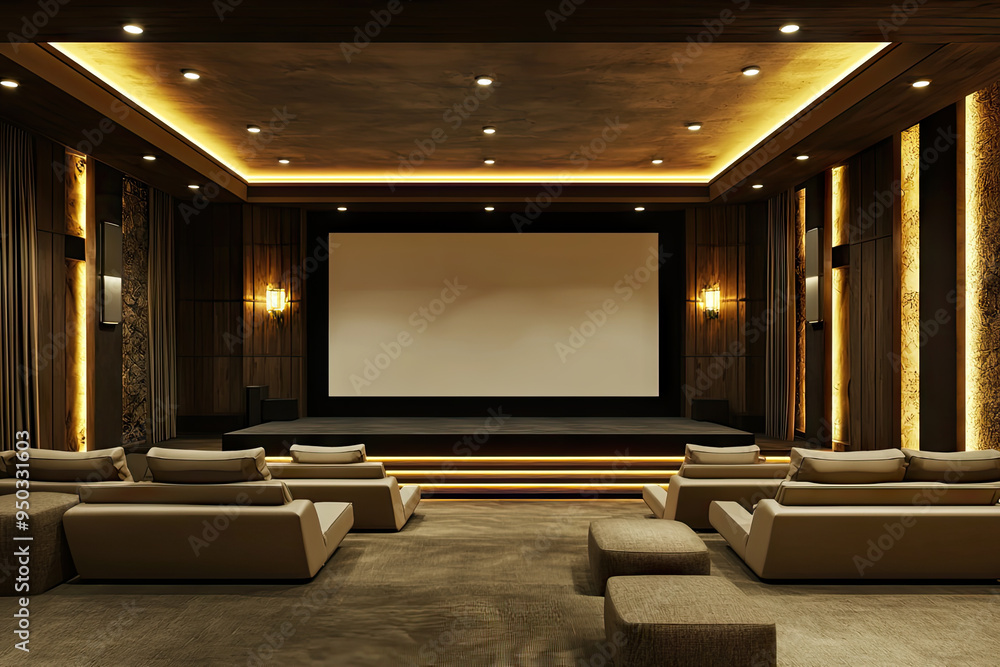 Experience Luxurious Comfort in a Stunning Home Theater with Plush Seating and Elegant Ambient Lighting for Movie Nights Experience Luxurious Comfort in a Stunning Home Theater with Plush Seating and Elegant Ambient Lighting for Movie Nights