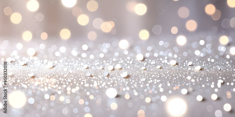 White Glitter Bokeh Lights Shimmering vibrant Background White Glitter Bokeh Lights Shimmering vibrant Background