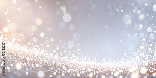 White Glitter Bokeh Lights Shimmering vibrant Background