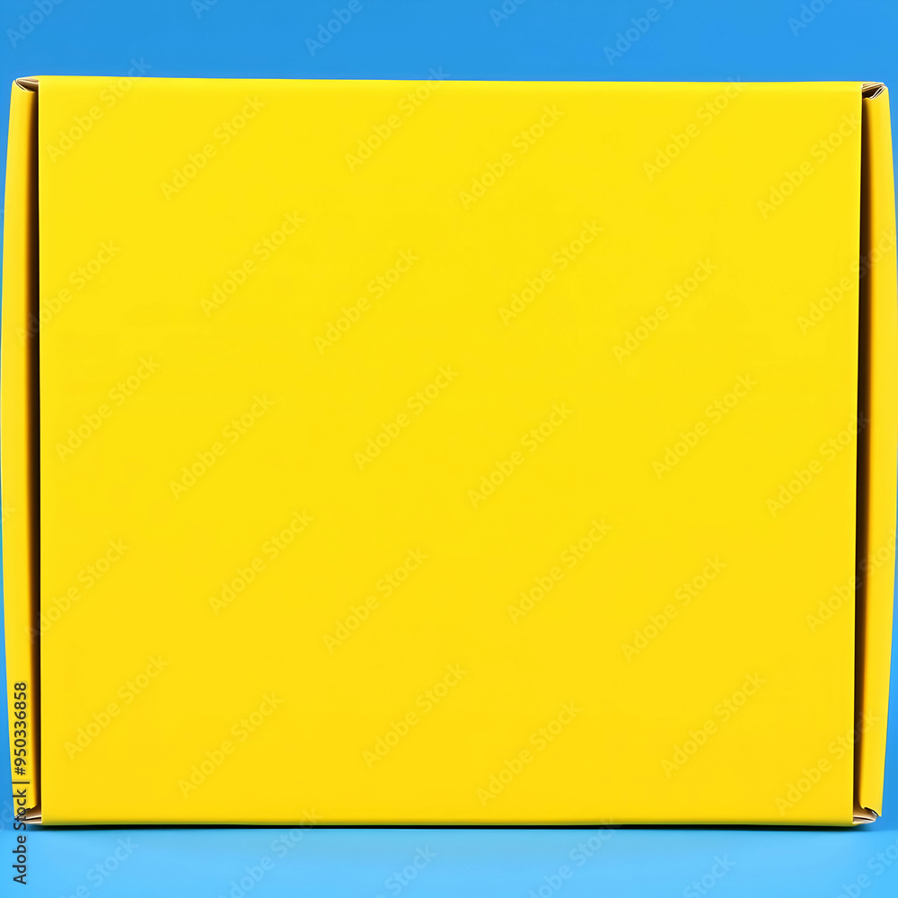 A yellow box with a blue background and a blue background A yellow box with a blue background and a blue background