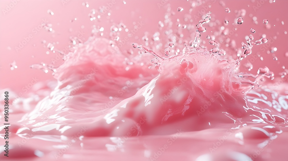 Splash of Strawberry Milk Frozen in Dynamic 3D Motion Splash of Strawberry Milk Frozen in Dynamic 3D Motion