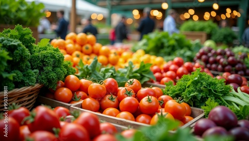 Fresh Produce at a Farmers Market