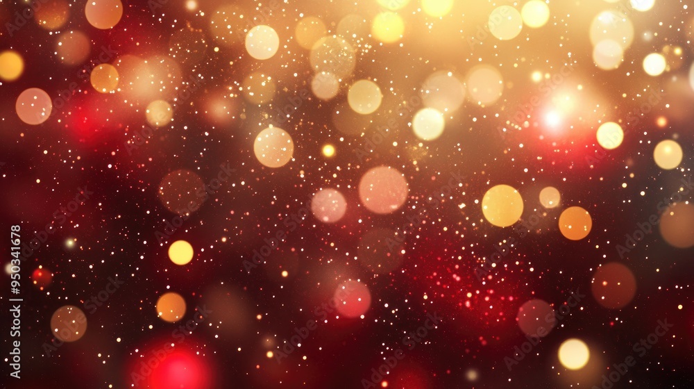Golden and red bokeh blur with a gradient effect, creating a luxurious and festive background for holiday designs. - Golden and red bokeh blur with a gradient effect, creating a luxurious and festive background for holiday designs. -