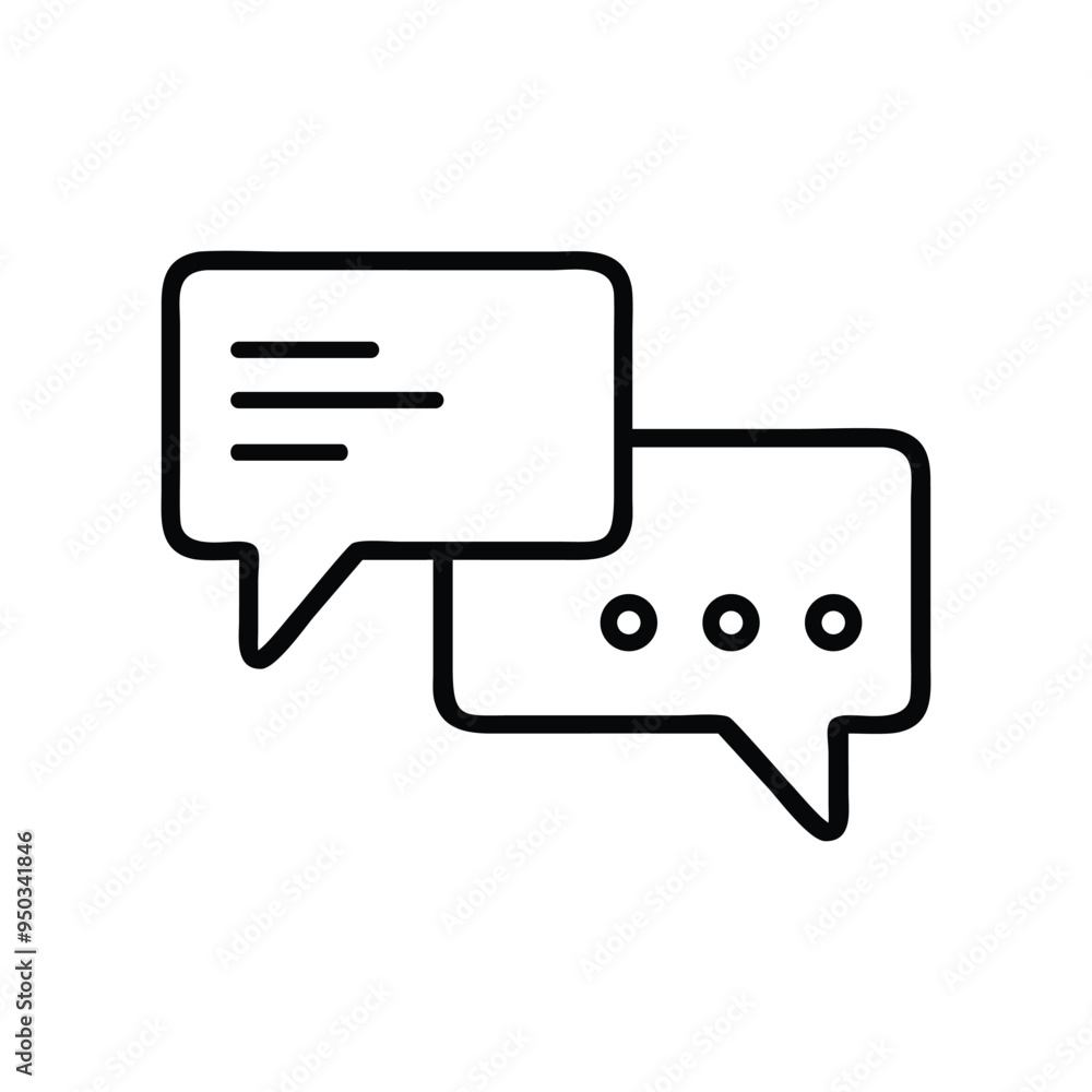 Chat Icon | Modern Communication Symbol for Messaging Apps and User Interfaces Chat Icon | Modern Communication Symbol for Messaging Apps and User Interfaces