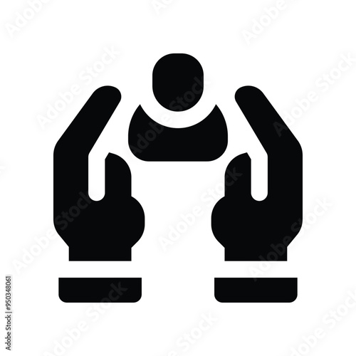 loyalty employee icon. vector glyph icon for your website, mobile, presentation, and logo design.