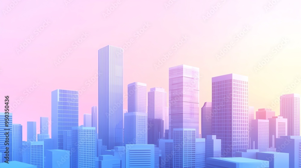 A serene cityscape at dusk with high-rise buildings bathed in soft pastel light, creating a dreamlike urban skyline. A serene cityscape at dusk with high-rise buildings bathed in soft pastel light, creating a dreamlike urban skyline.