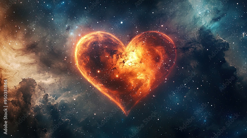 a photo of a beautiful healed multidimensional heart in space among stars and galaxies a photo of a beautiful healed multidimensional heart in space among stars and galaxies