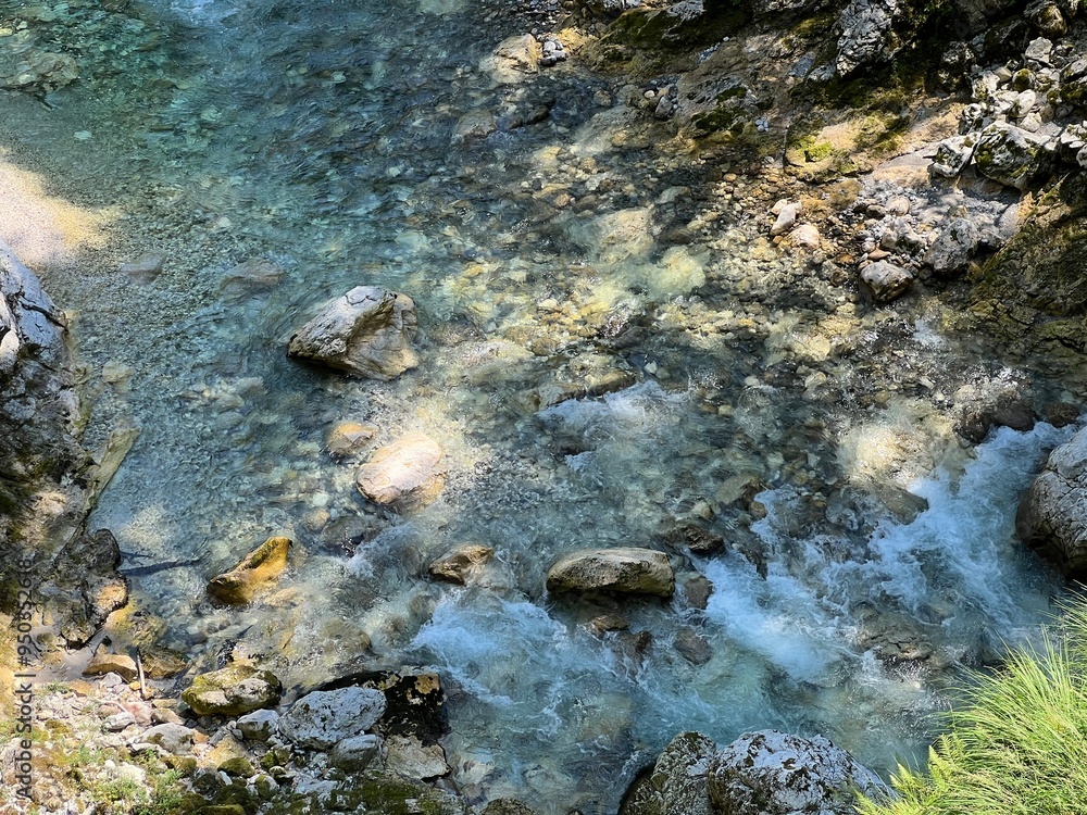 Tolmin Gorges (Triglav National Park, Slovenia) - Tolminer Klammen (Nationalpark Triglav, Slowenien) - Tolminska korita (Triglavski narodni park, Slovenija) Tolmin Gorges (Triglav National Park, Slovenia) - Tolminer Klammen (Nationalpark Triglav, Slowenien) - Tolminska korita (Triglavski narodni park, Slovenija)