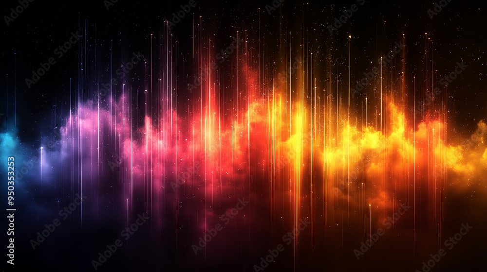 Futuristischer Hintergrund in leuchtenden Regenbogenfarben. Fließende Formen und dynamische Farbübergänge. Abstrakte, hochmoderne Ästhetik. Ideal für Tech-Designs und kreative Projekte Futuristischer Hintergrund in leuchtenden Regenbogenfarben. Fließende Formen und dynamische Farbübergänge. Abstrakte, hochmoderne Ästhetik. Ideal für Tech-Designs und kreative Projekte