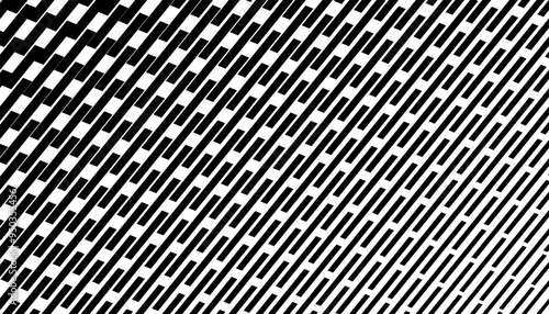 Black and white transition pattern with stripes. Halftone texture for background and jersey design. Vector Format Illustration 