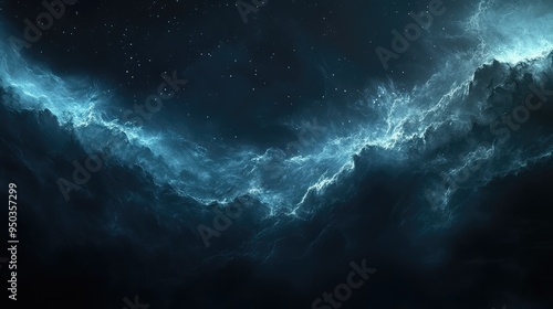 Whispers of the Void: Ethereal mist and distant stars in a dark, expansive void, capturing a sense of infinite tranquility.